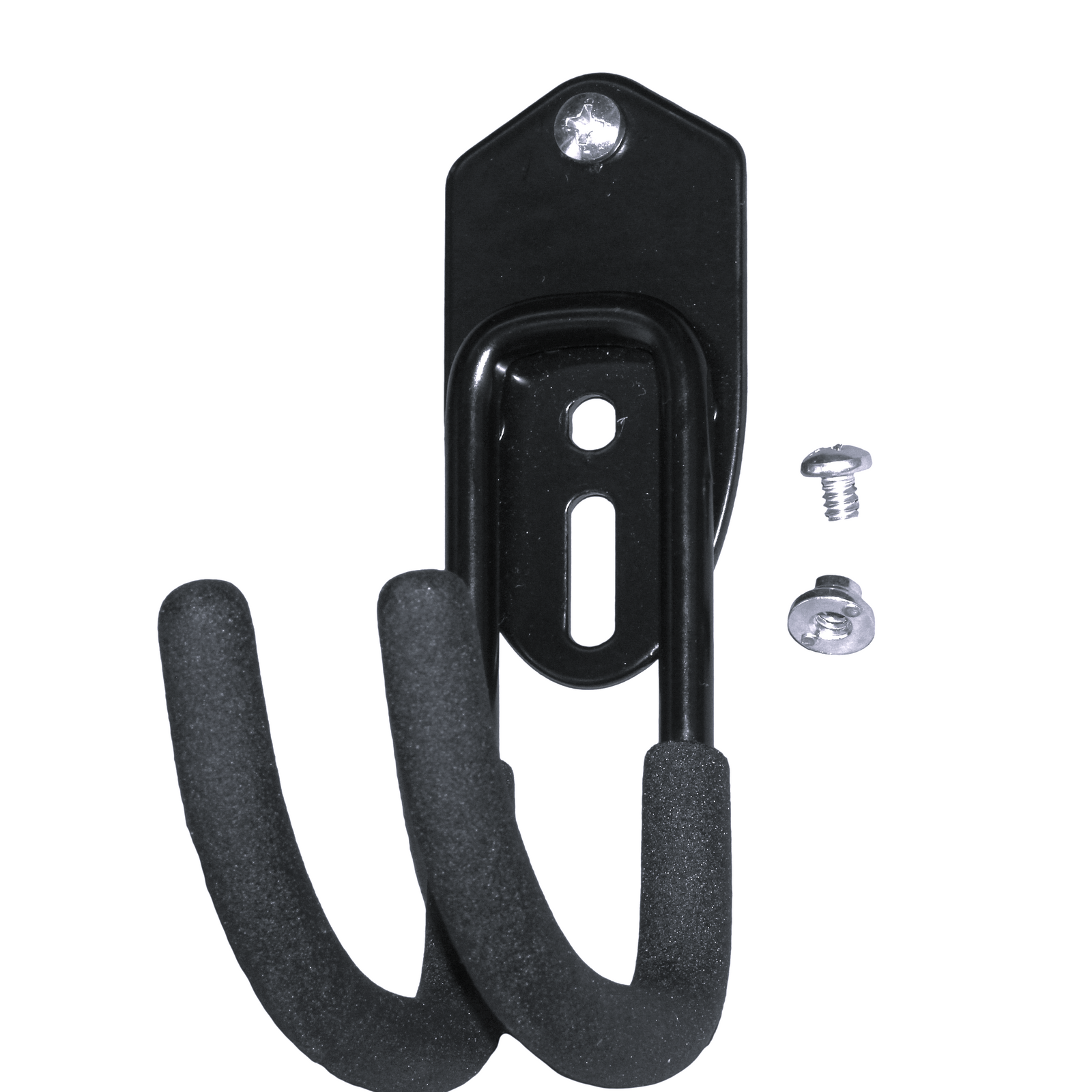 StorEase Large Wall Storage System J Hook, Black Powder Coated Steel, Indoor