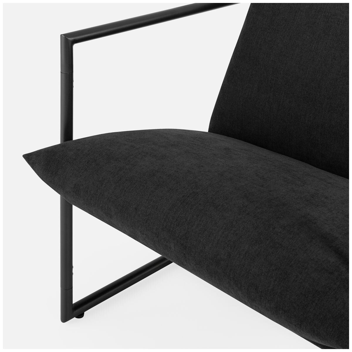 Zinus Aidan Sling Accent Chair - Black, Metal Frame, Seats One - AU-USHSL1-31B