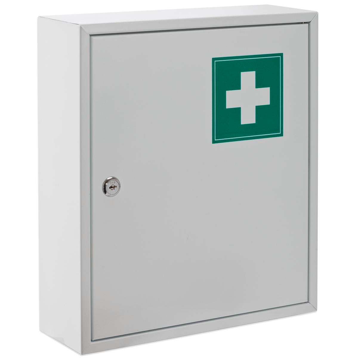 Sandleford First Aid Box 315 x 360 x 100mm - White - Key Lockable - SuperSaverAU - view 1