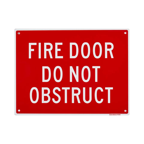 Sandleford Fire Door Sign 300 x 225mm - Polypropylene - UV Resistant - SuperSaverAU - view 1