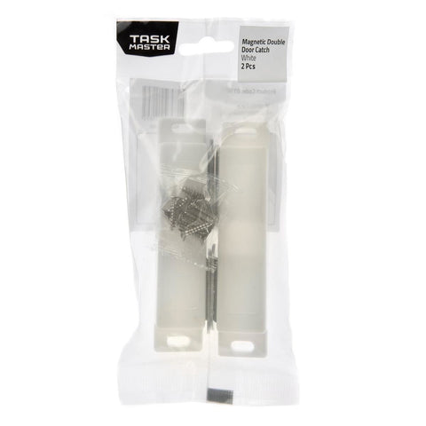 Taskmaster Magnetic Door Catch - 87mm - Plastic - Double Door Use - 2 Pack - SuperSaverAU - view 1