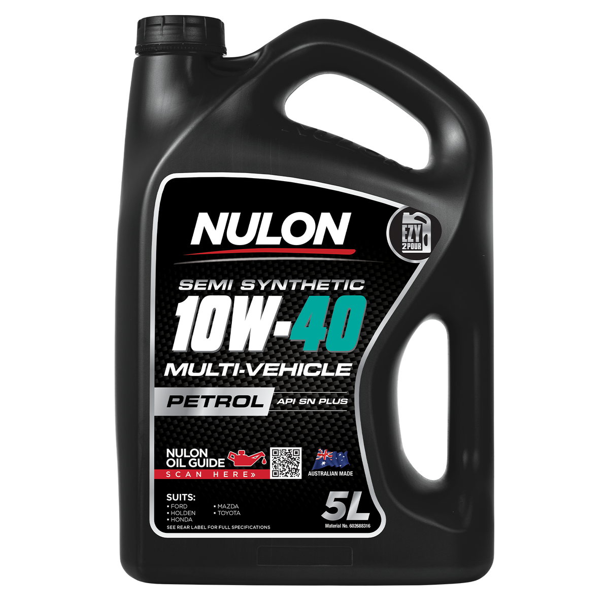 Nulon Semi Synthetic 10W-40 Multi-Vehicle Engine Oil 5L Petrol & Diesel