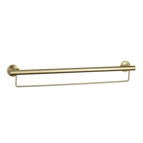 Evekare 900mm Brushed Brass Towel Rail with Grab Rail - Durable Support - SuperSaverAU - view 1