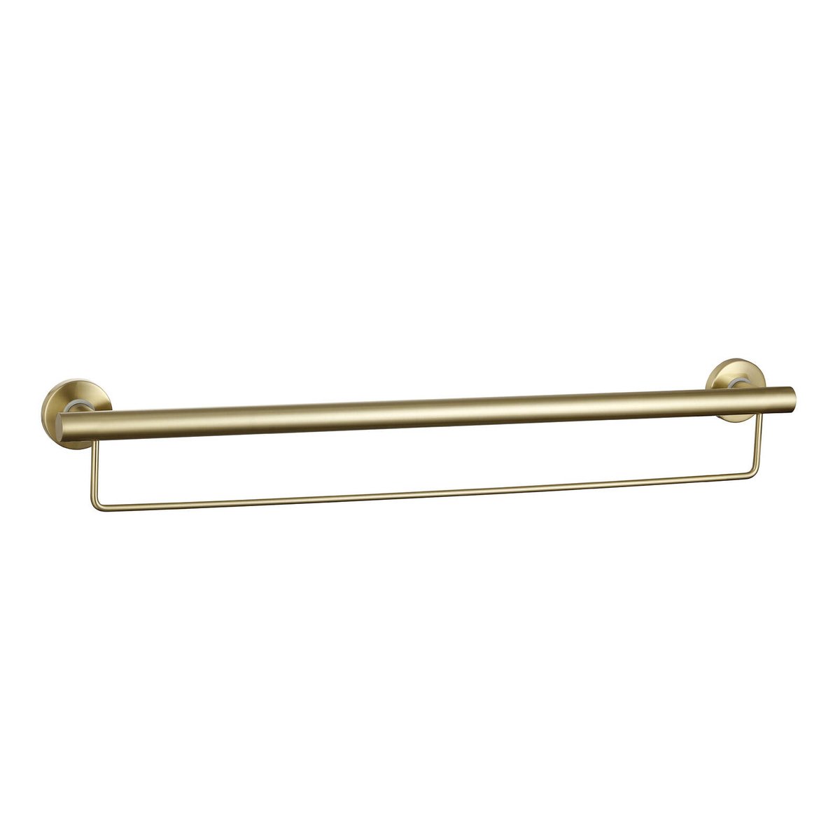Evekare 900mm Brushed Brass Grab Rail with Towel Rail, Grade 304 Stainless Steel