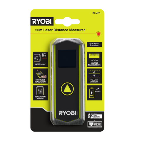 Ryobi 20m Laser Distance Measurer RLM20