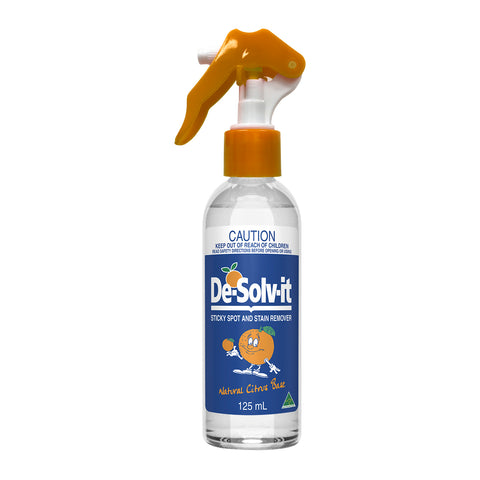 De-Solv-it 125ml Sticky Spot & Stain Remover, Citrus-Based, Phosphate Free Squeeze Bottle