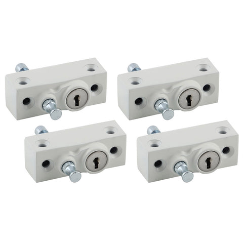 Ikonic White Multibolt Window Lock - Keyed Metal, 4 Pack