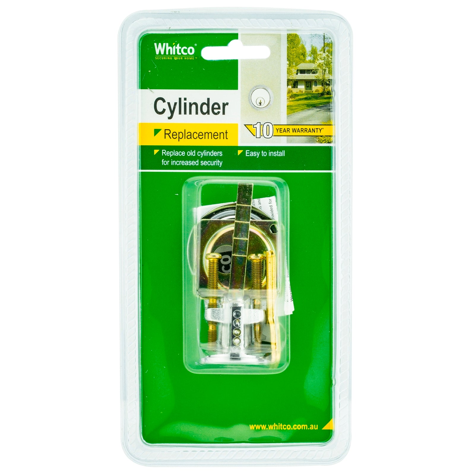 Whitco Bright Chrome Replacement Nightlatch Cylinder - Zinc Diecast, 2 Keys