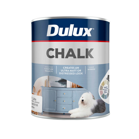 Dulux Design Chalk Effect 1L White Matt Indoor Tintable