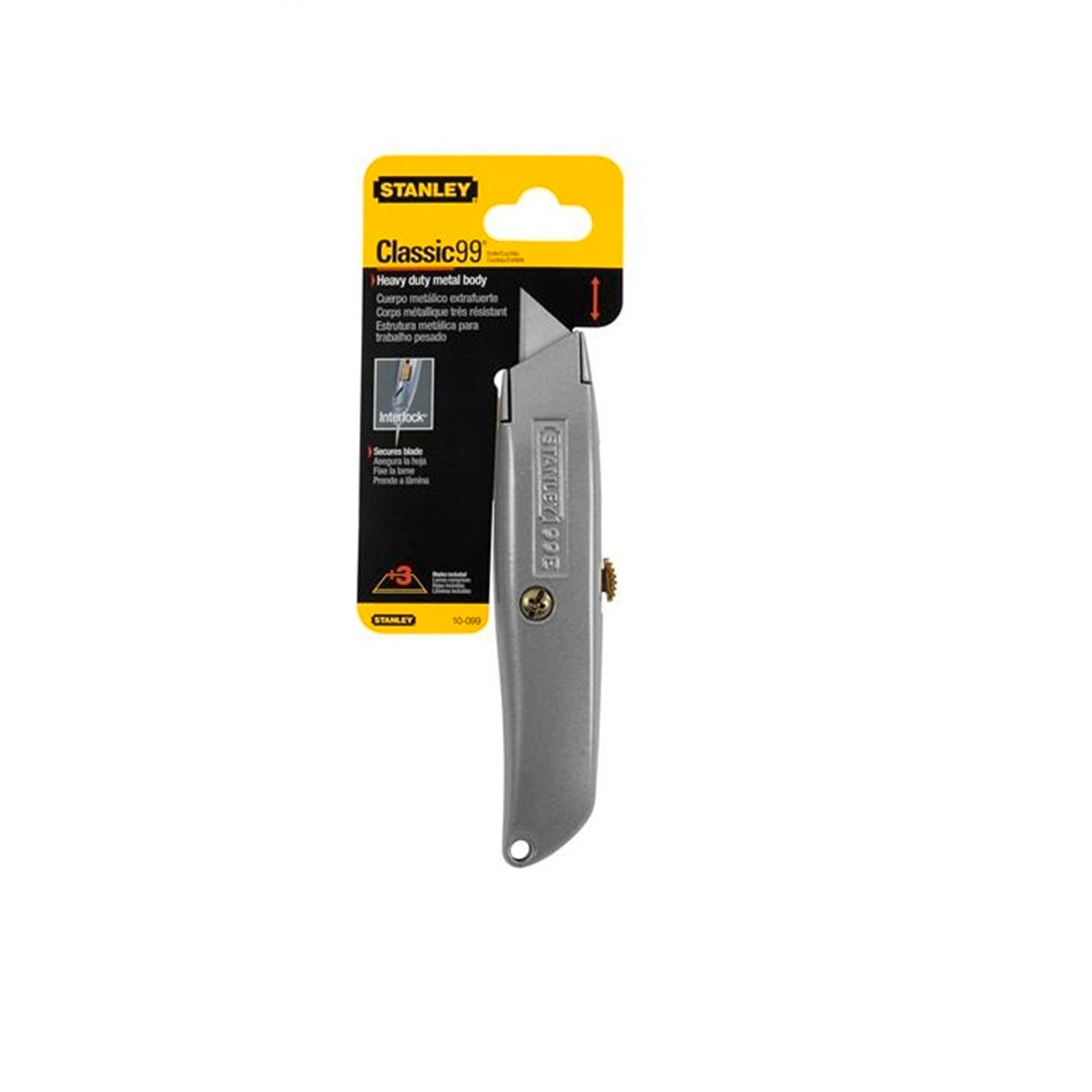 Stanley Retractable Trimming Knife - Metal Body, Three-Position Blade