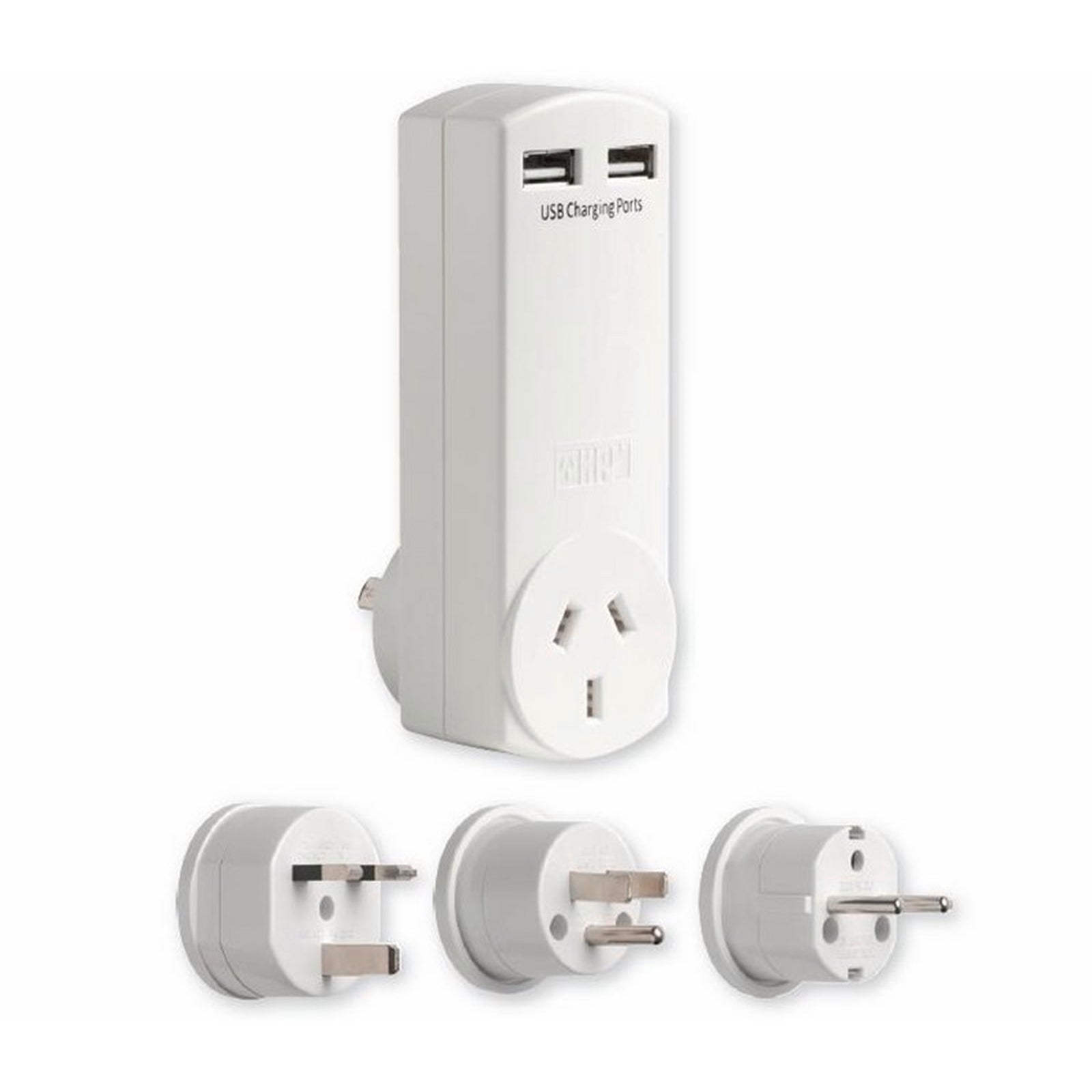HPM 4.2A USB Adaptor & Charger World Travel Pack - Surge Protected, US/UK/Europe