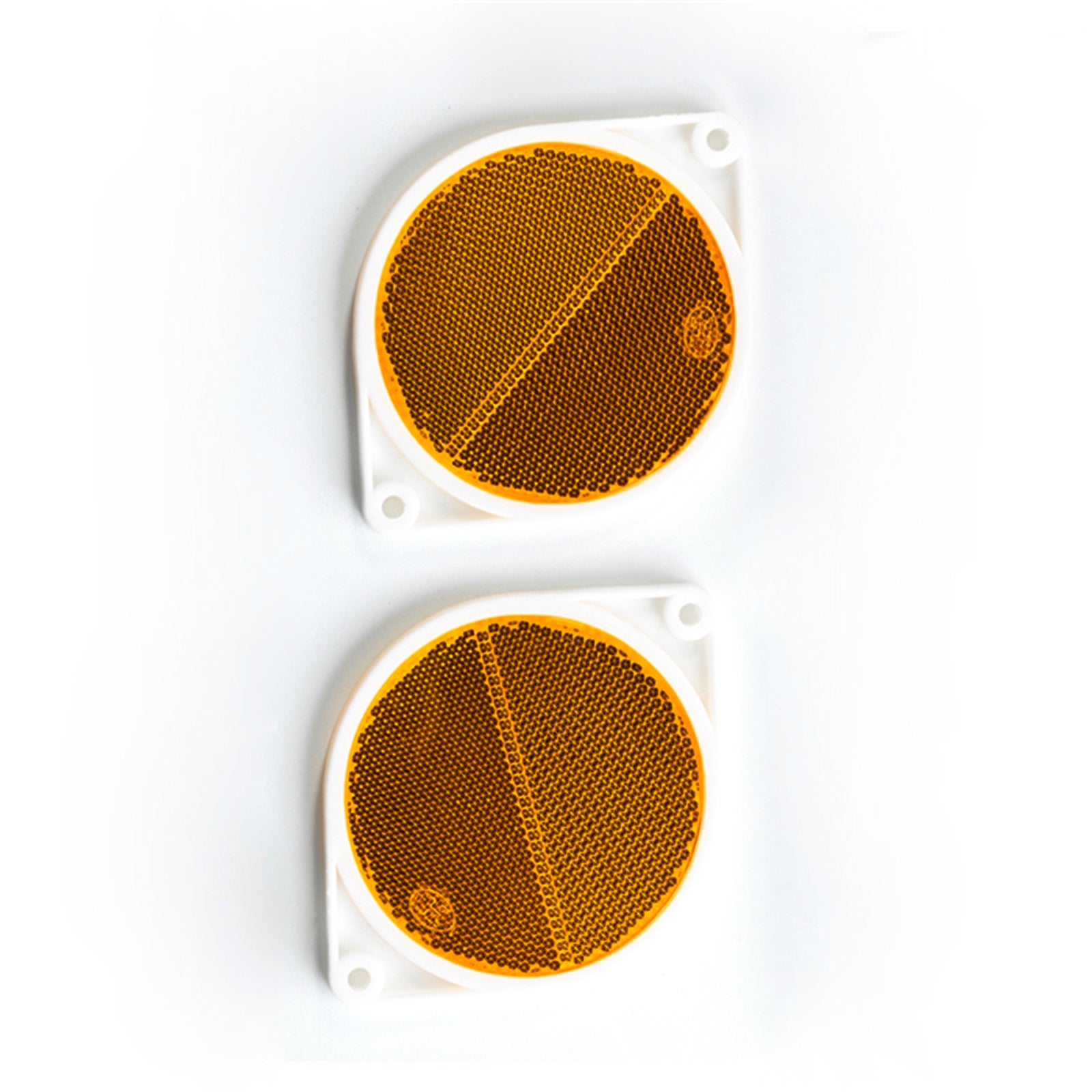 Sandleford Round Amber Reflector - 2 Pack Weather Resistant