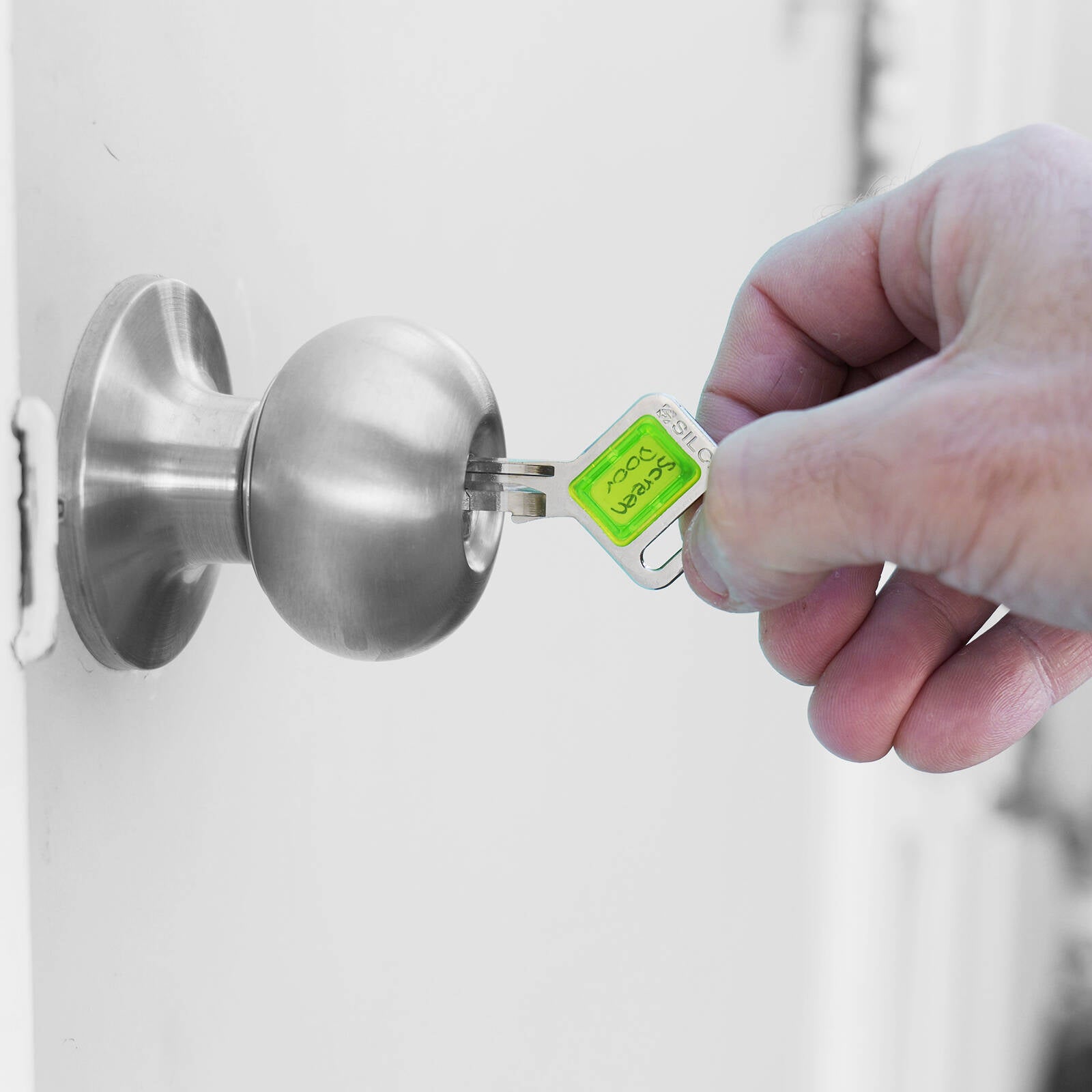 EHI LW4 Green Specialty Taggy Key, Nickel Plated Brass & Plastic, for Cutting