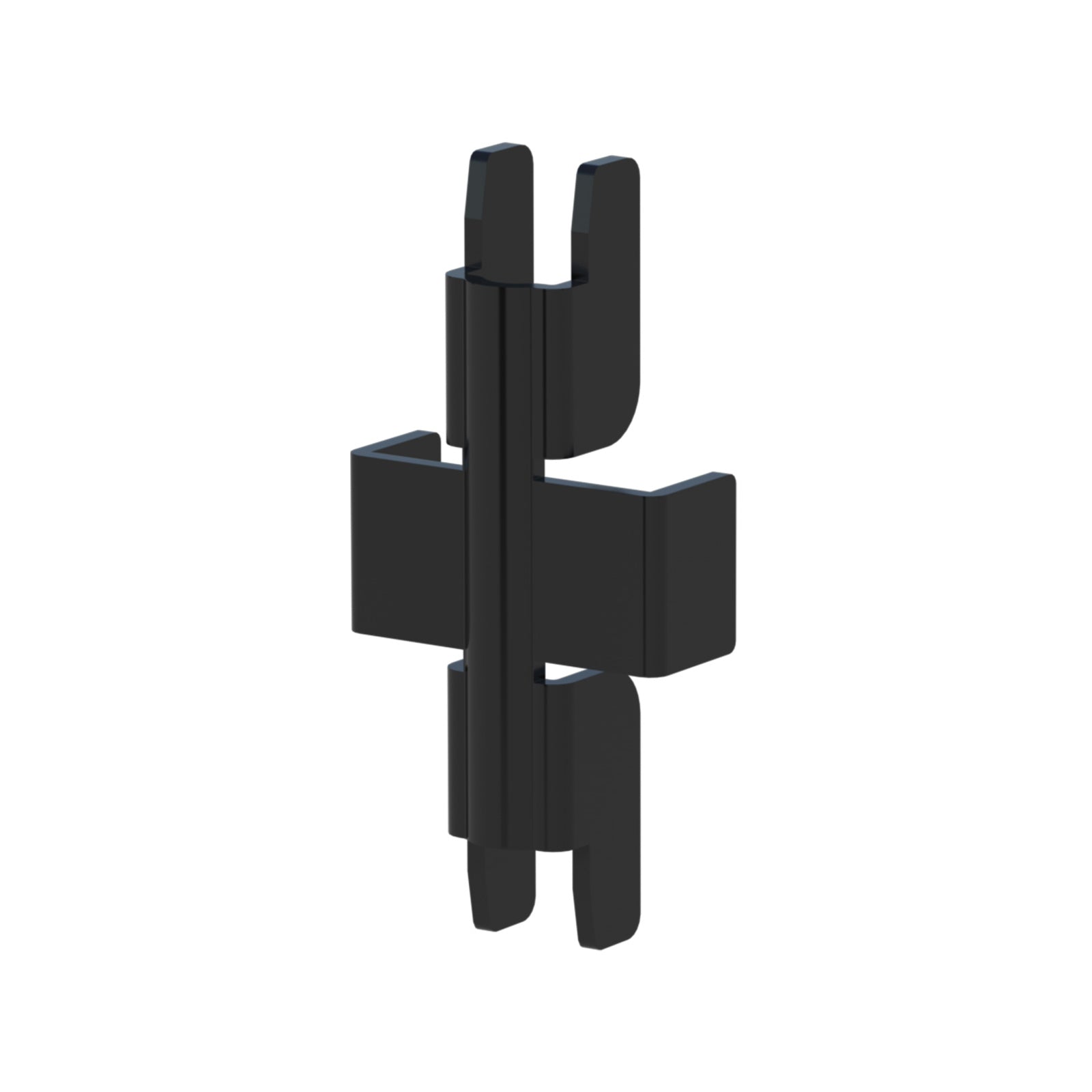 Flexi Storage Home Solutions Double Slot Wall Strip Joiner 2 Pack Black Powder-Coated