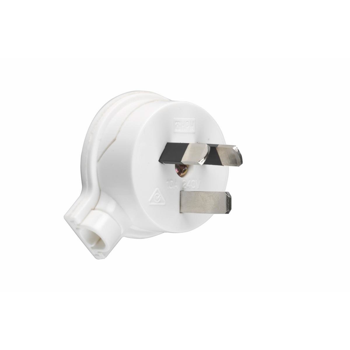 HPM 10A Top Side Entry Plug - White - PVC - Low Profile Design - SuperSaverAU - view 1