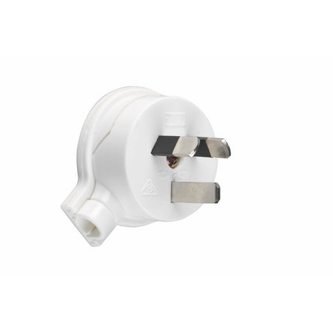 HPM 10A Top Side Entry Plug - White - PVC - Low Profile Design - SuperSaverAU - view 1