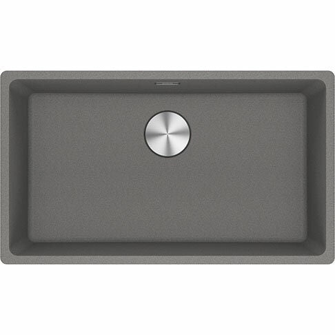 Franke Maris 720mm topmount granite sink - Stone Grey, hidden overflow - MRG610-72SGB