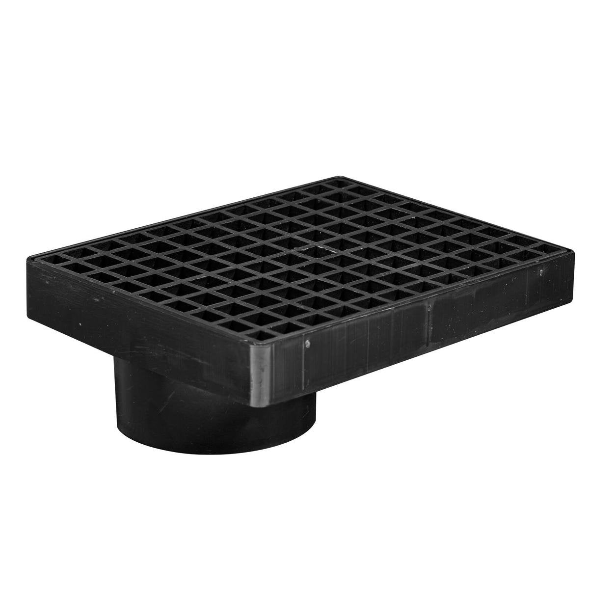 Holman 190 x 150mm Offset Drainage Grate, Black UPVC Rectangular
