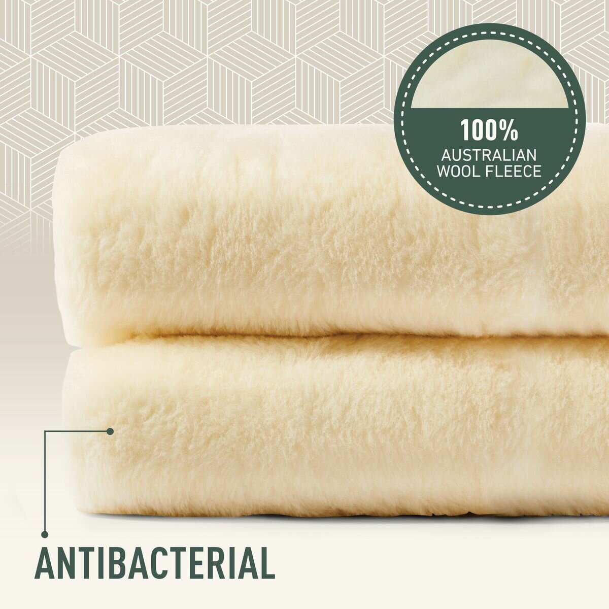 Sunbeam Sleep Perfect Wool Fleece Super King Electric Blanket - Australian Wool, 6 Heat Settings - BLW6681