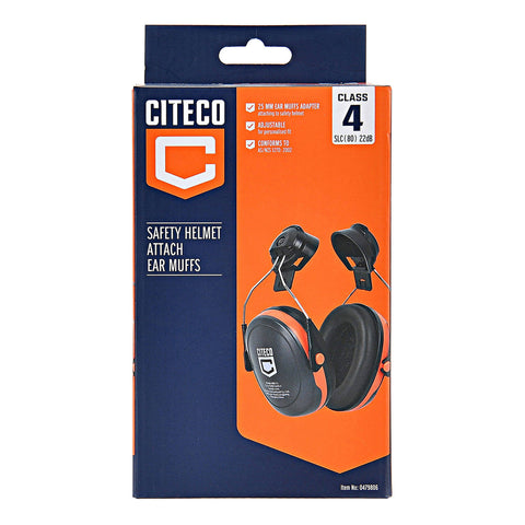 Citeco Detachable Ear Muffs for Hard Hat Helmets