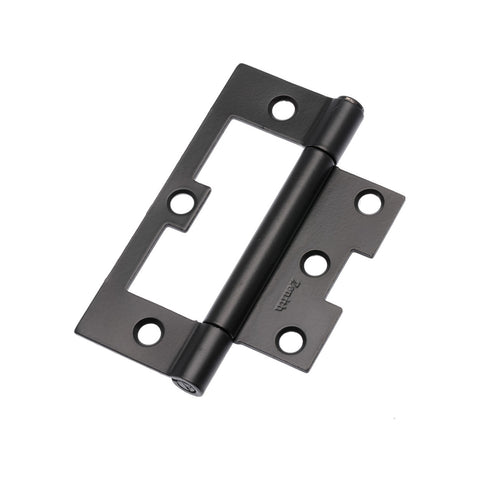 Lane 100 x 65 x 2mm Matte Black Steel Easy Fit Hinge 2 Pack
