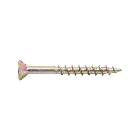 Zenith 8g Chipboard Screws - Countersunk Rib Head - 40mm - Gold - 100 Pack - SuperSaverAU - view 1