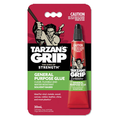 Tarzan S Grip 30ml General Purpose Adhesive - Clear - Fast Drying - Water Resistant - SuperSaverAU - view 1