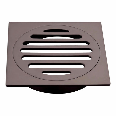 Mondella 100mm Dark Bronze Square Floor Grate Brass Removable Easy Access - SuperSaverAU - view 1