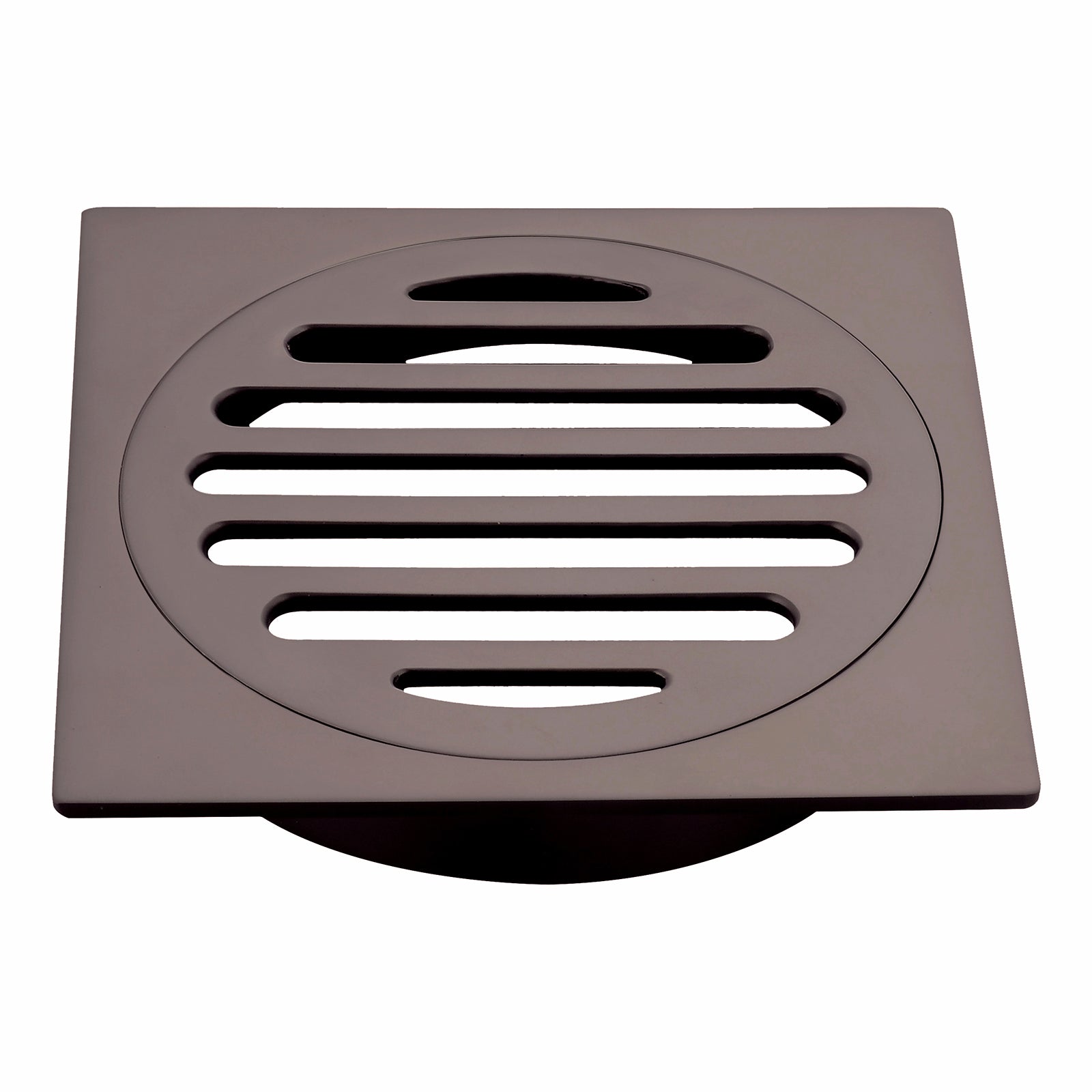 Mondella 100mm Matte Dark Bronze Square Floor Grate, Brass