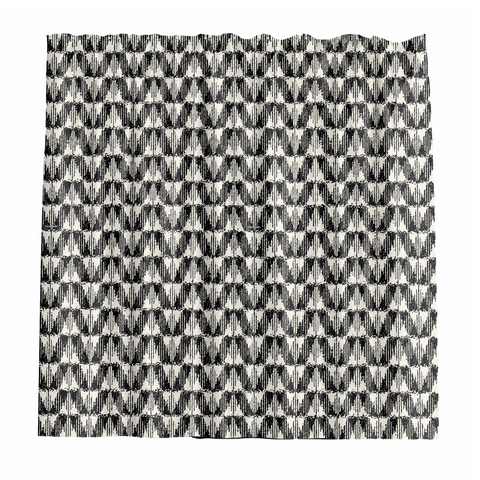 Barelli Woven Chevron Polyester Shower Curtain 180 x 180cm 12 Rings