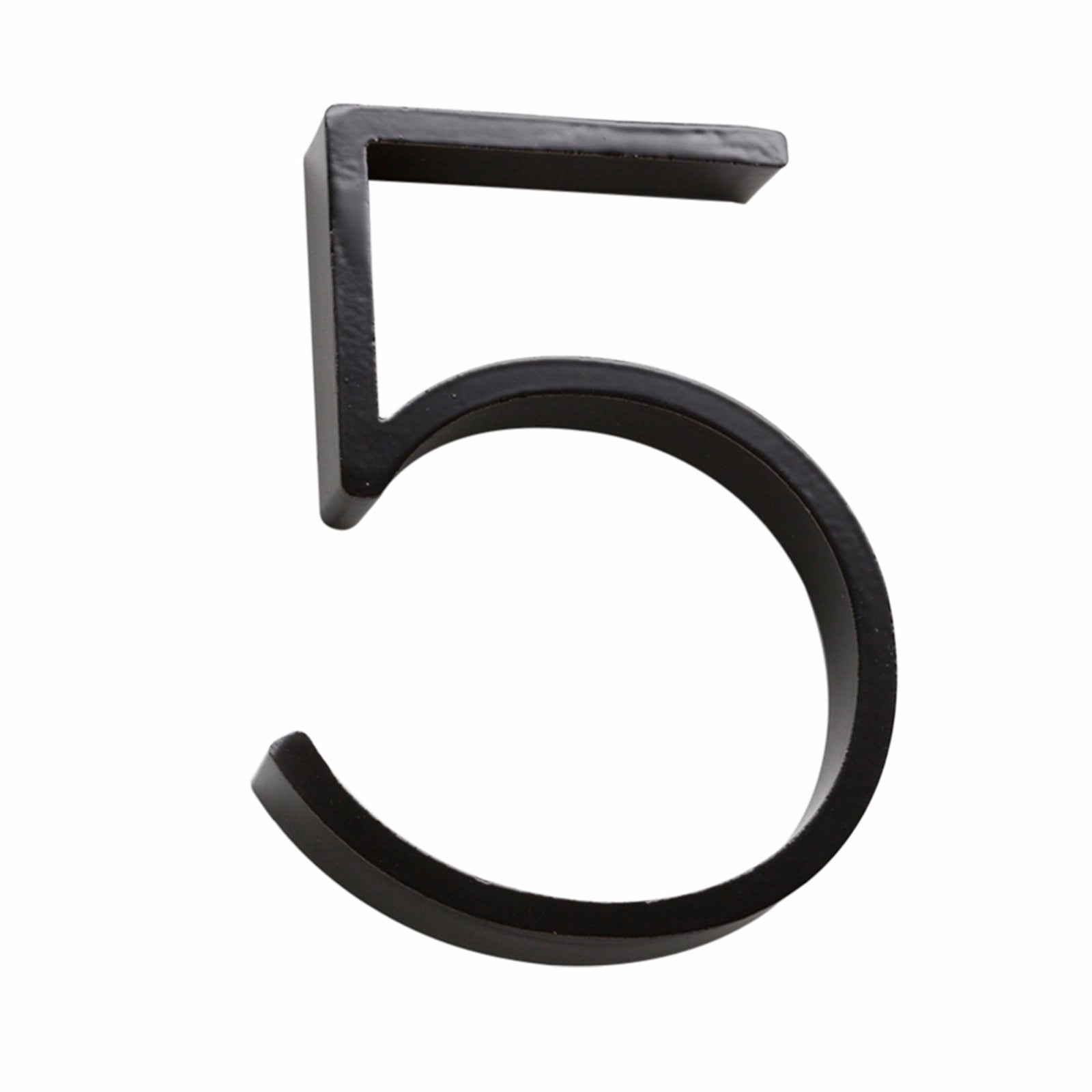 Sandleford Slimline House Number 5 120mm Black Steel, Powder Coated Weather Resistant