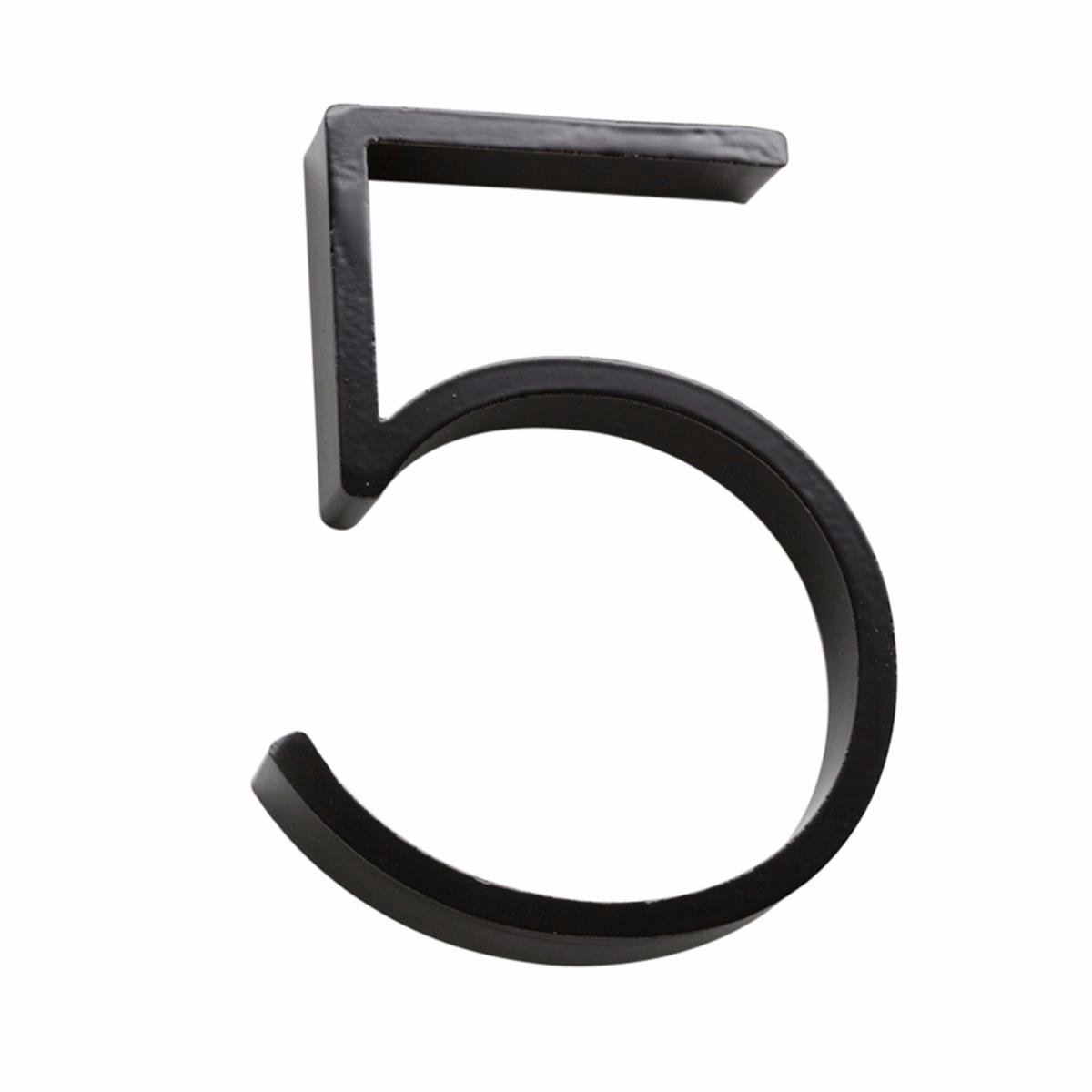 Sandleford House Number 5 - 120mm - Black - Slimline Steel - SuperSaverAU - view 1