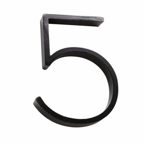 Sandleford House Number 5 - 120mm - Black - Slimline Steel - SuperSaverAU - view 1