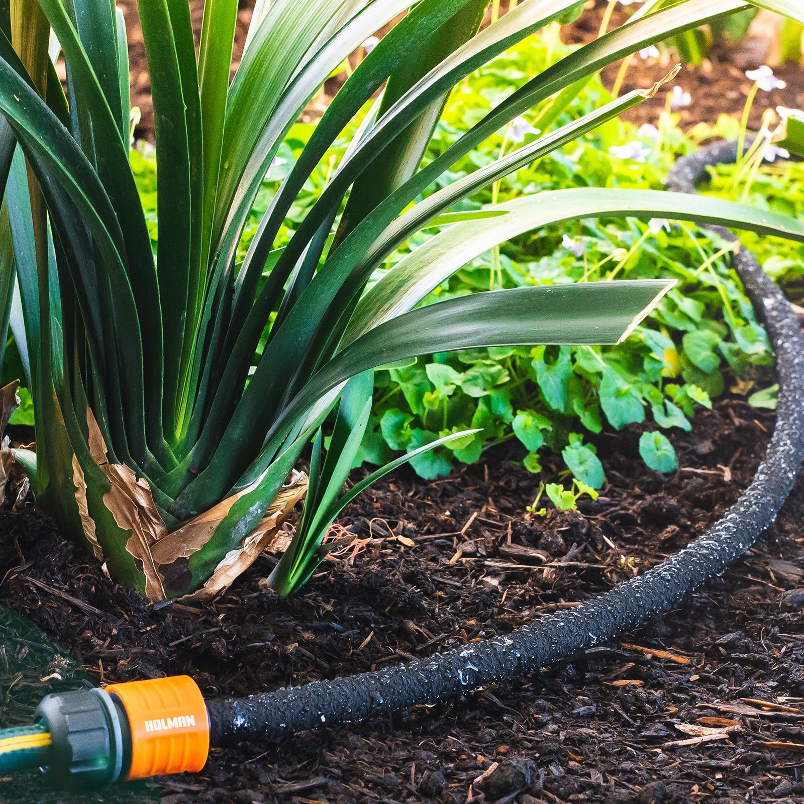 Holman 30m Black Weeper Hose 13mm UV and Kink Resistant