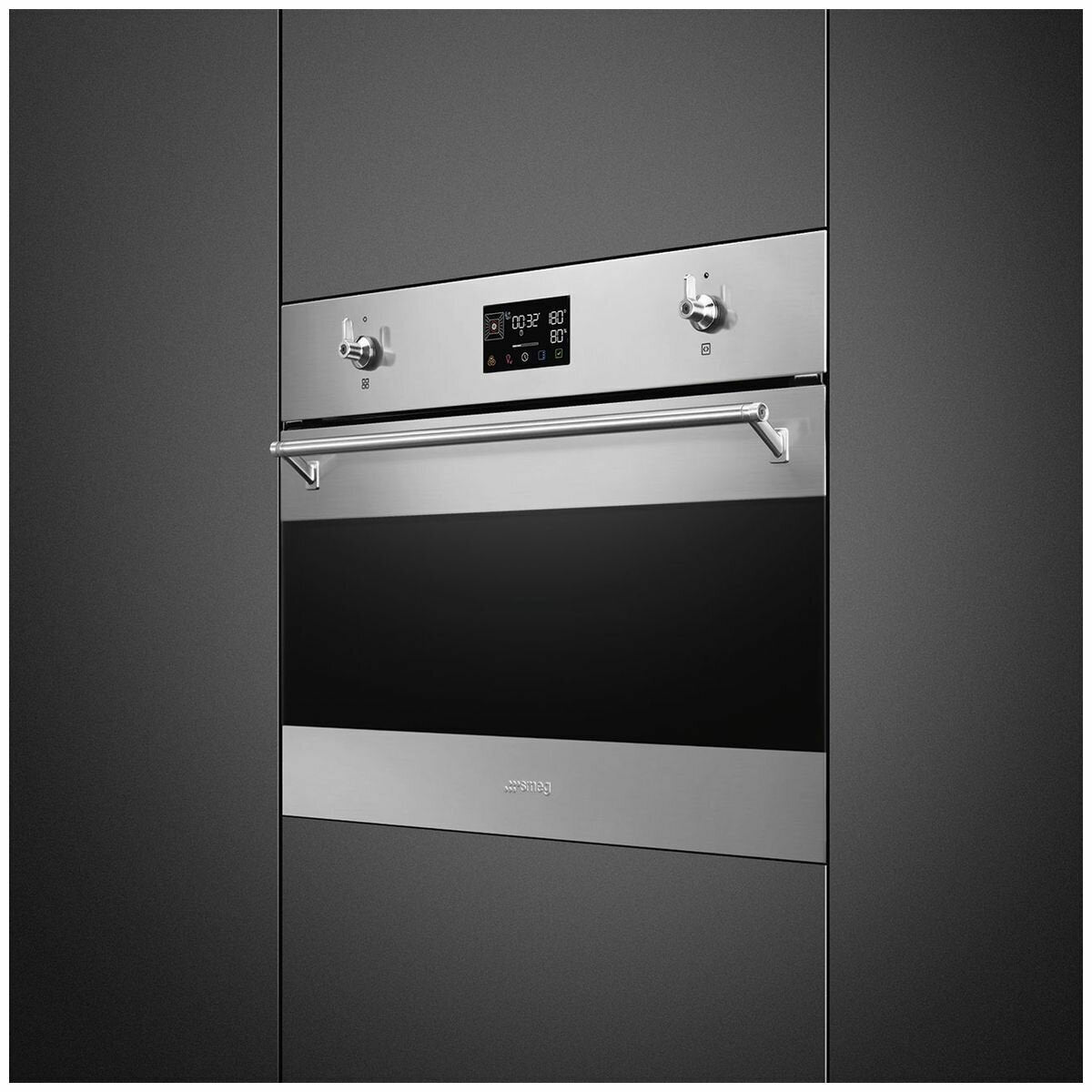 Smeg Compact Classic Steam 100 Oven - 40L Net, Stainless Steel, Combi Steam, Air Fry - SOA4302S3X