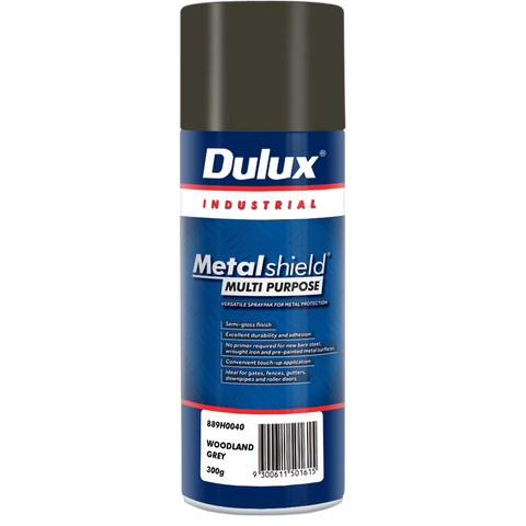 Dulux Metalshield 300g Multipurpose Spray Paint Woodland Grey - Metal Protection