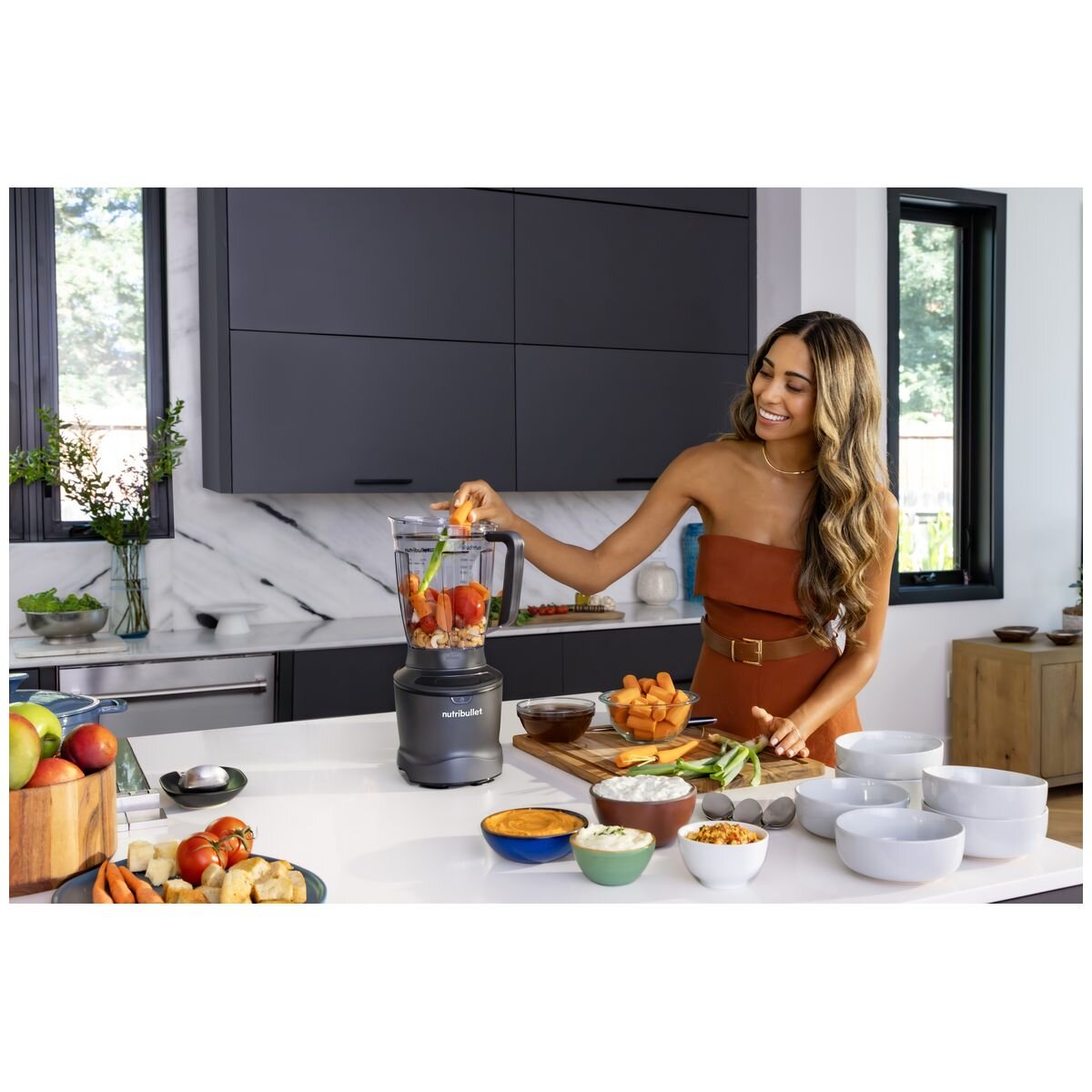 NutriBullet SmartSense Blender Combo 1.8L Pitcher - 1500W Motor, Five Speeds, Black - NBF07700-1507