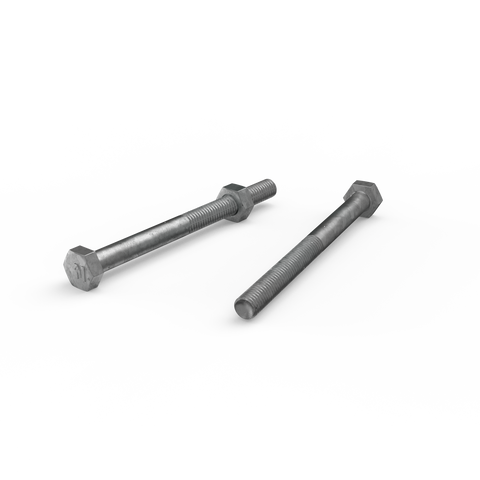 Zenith Hex Head Bolt - M6 x 75mm - 10 Pack - Hot Dipped Galvanised - Rust Resistant - SuperSaverAU - view 1