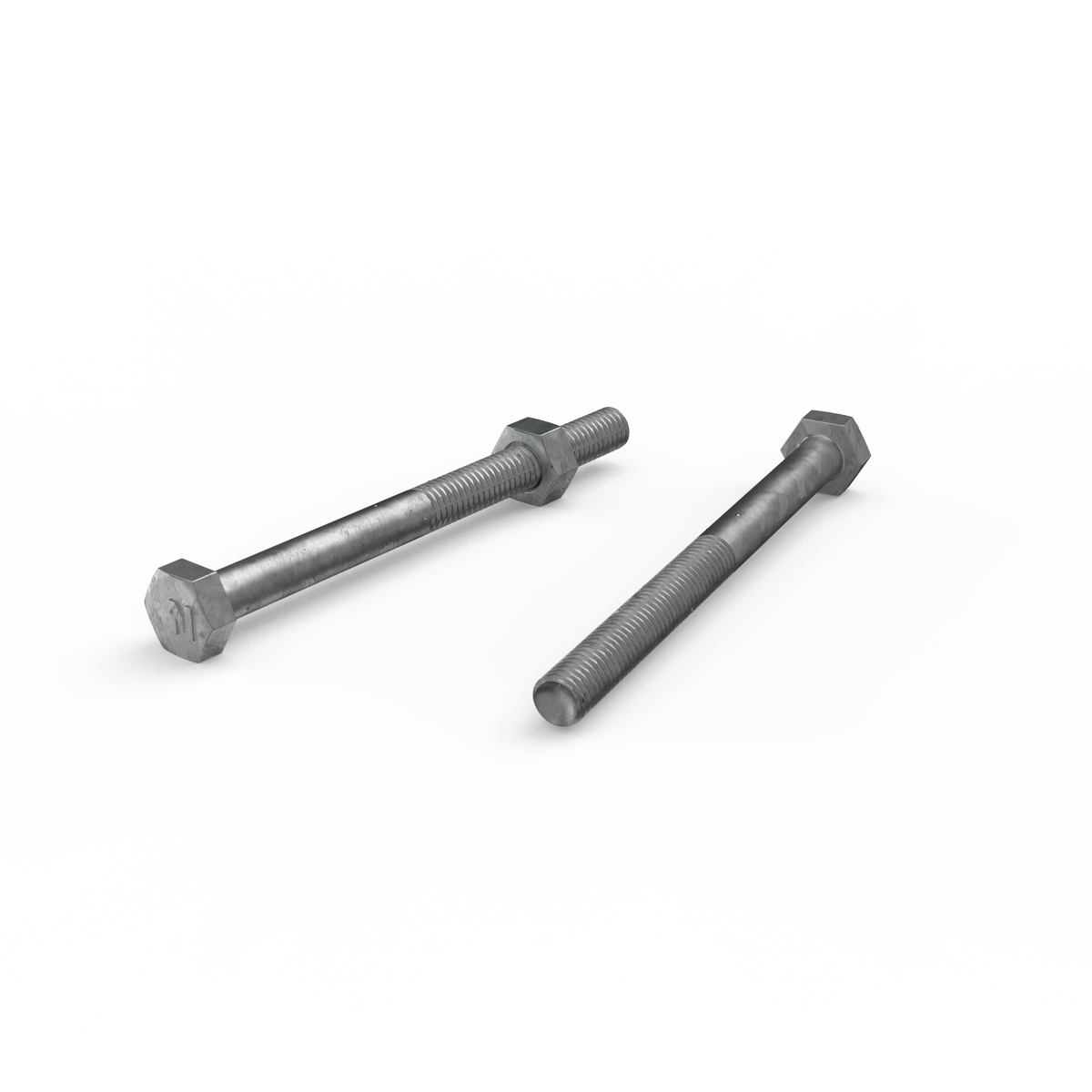 Zenith M6 x 75mm Hot Dipped Galvanised Hex Head Bolt and Nut, 4.6 Grade Steel