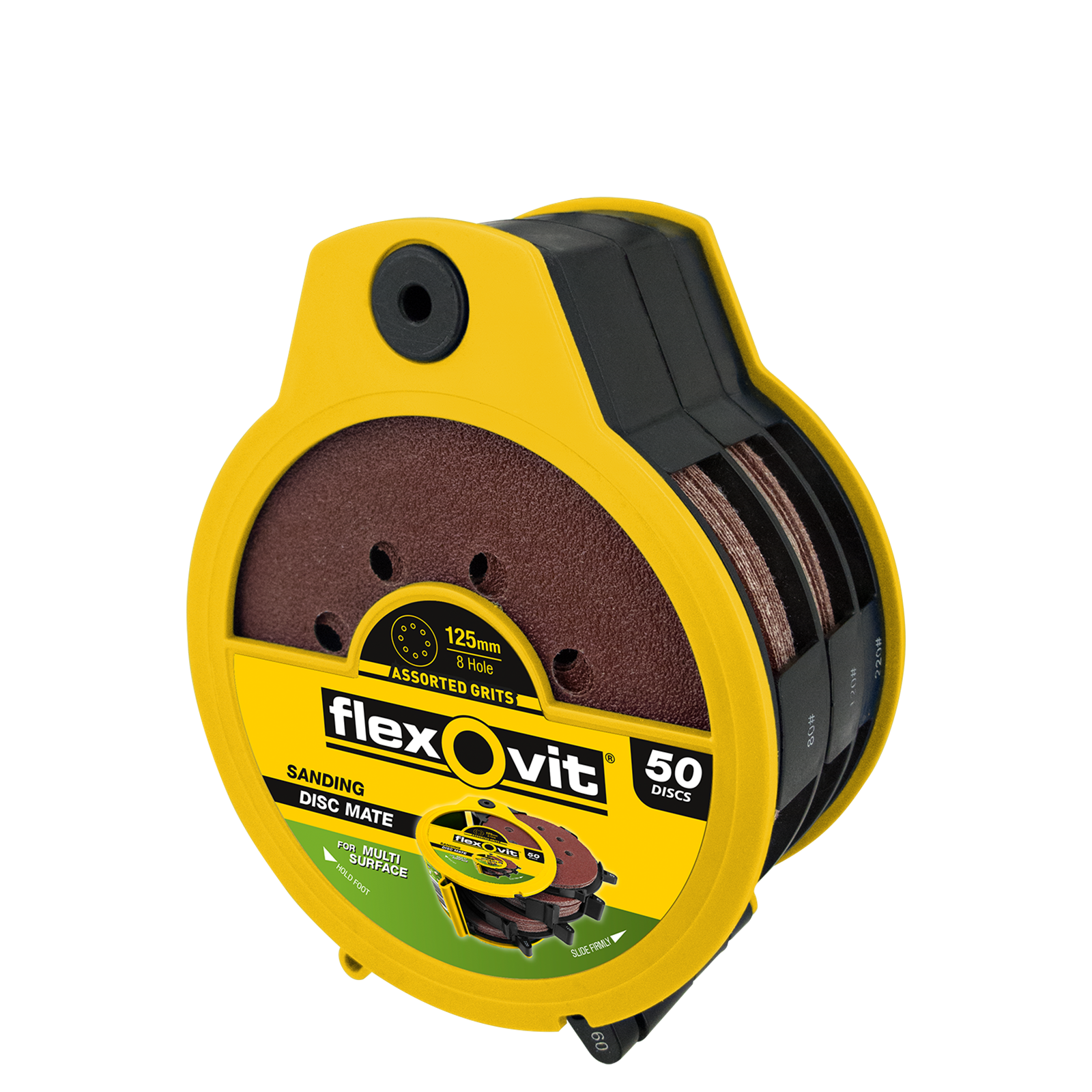 Flexovit 125mm 8 Hole Orbital Sanding Discs 50 Pack