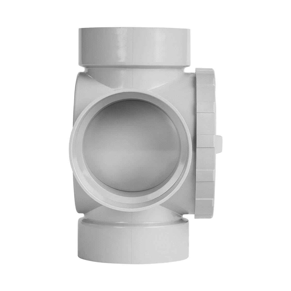 Rain Harvesting 90mm 3-Way Water Diverter, Grey PVC Push-Fit