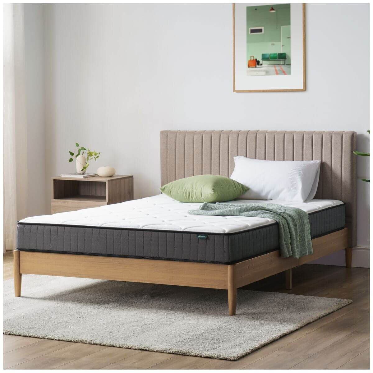 Zinus Double iCoil Pocket Spring Mattress - Pressure Relieving Foam, Fibre-Quilted Cover - AU-MSSBO1ZC-06D