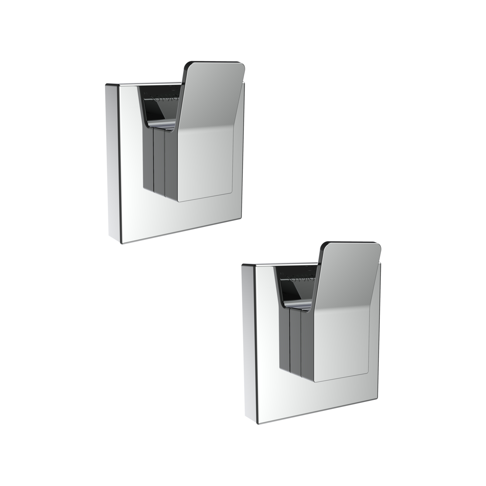 Fusion-Loc Chrome Suction Designer Hook 2 Pack