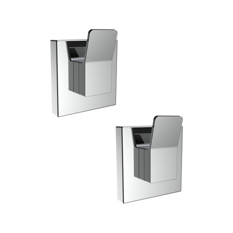 Fusion-Loc Chrome Suction Designer Hook 2 Pack