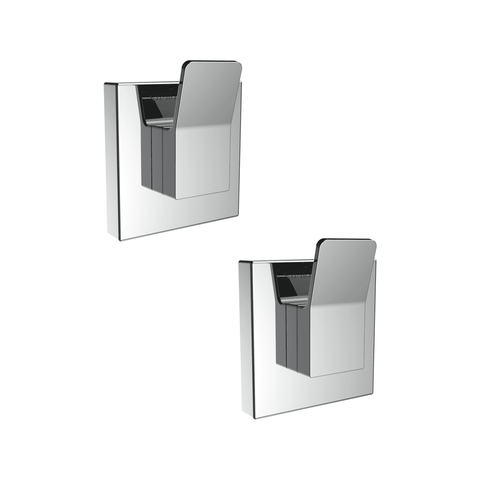 Fusion-Loc Chrome Suction Designer Hook 2 Pack
