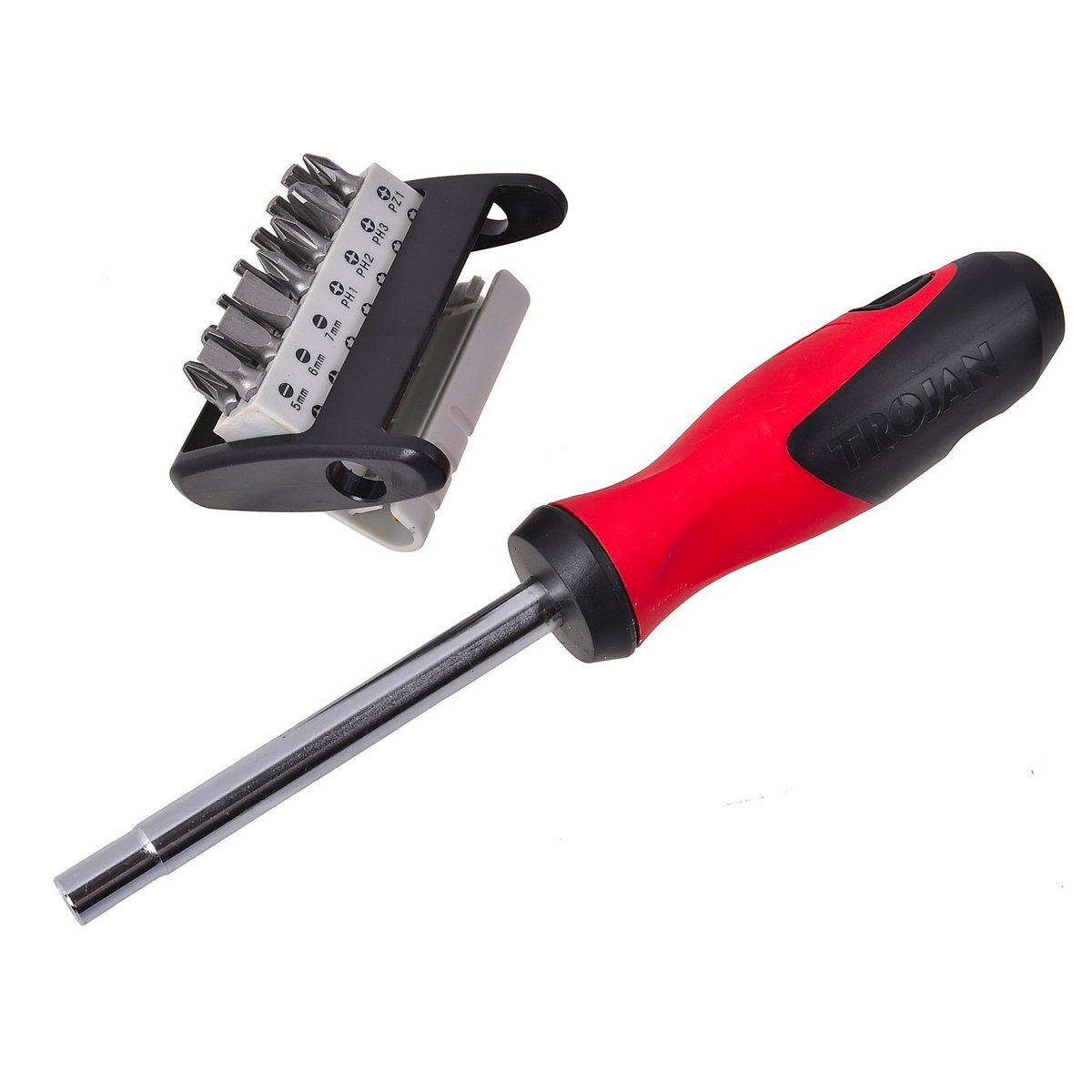 Trojan 14 in 1 Screwdriver Set - 14 CR-V Bits - Red and Black - TJQ0139 - SuperSaverAU - view 3