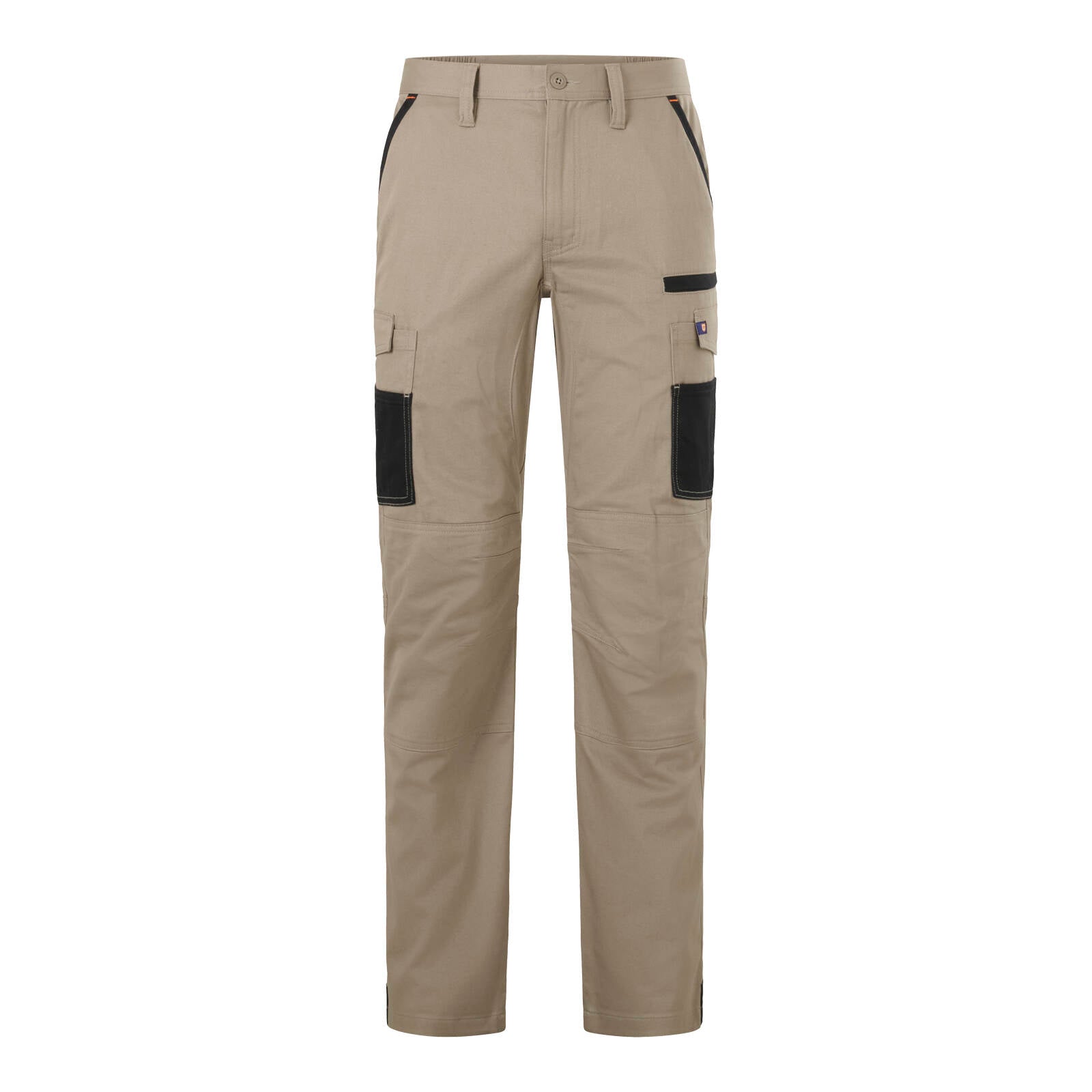 Citeco Men's Khaki Cargo Pant - Cotton Stretch Twill 245gsm, Size 87R