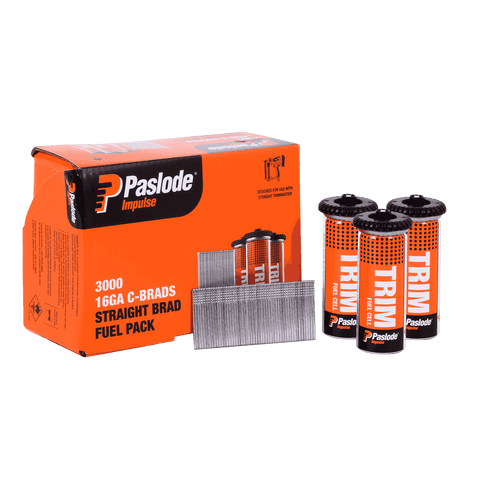 Paslode 38 x 1.6mm 16 Gauge Galvanised C38 Impulse Brads - 3000 Pack