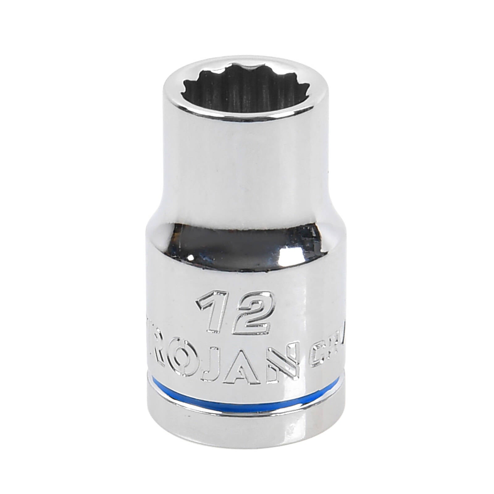 Trojan 12mm Socket 1/2" Drive Chrome Vanadium 12 Point