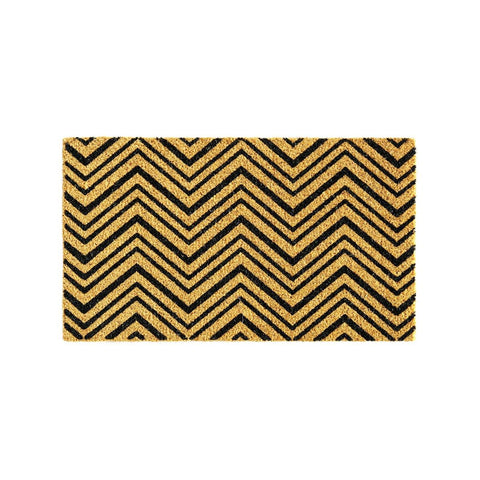 Zig Zag Coir Outdoor Mat - 40 x 70cm - Durable - Non-Slip - Dirt Trapping - SuperSaverAU - view 1
